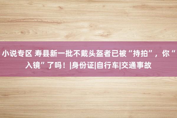 小说专区 寿县新一批不戴头盔者已被“持拍”，你“入镜”了吗！|身份证|自行车|交通事故