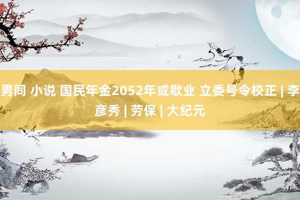 男同 小说 国民年金2052年或歇业 立委号令校正 | 李彦秀 | 劳保 | 大纪元